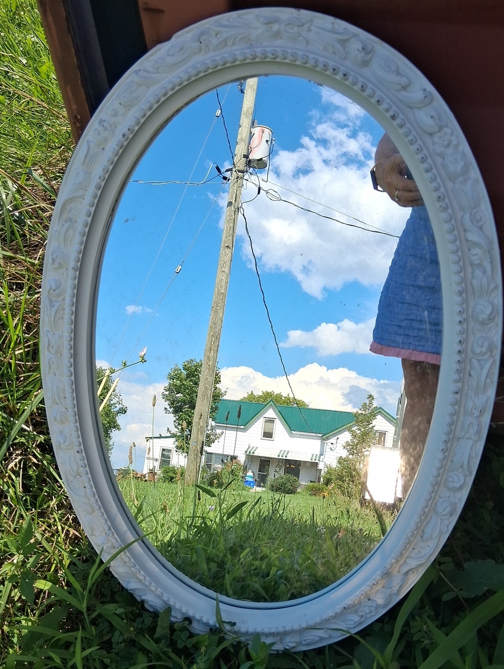 Vintage Ornate Oval Wall Mirror - Classic Decorative Home Art